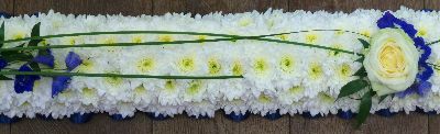Sympathy Cross  Blue & White